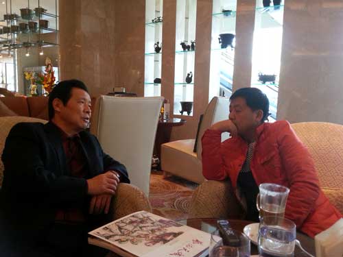 言恭达教授与《艺术天成》总编辑杨杏盛娱乐交流探讨